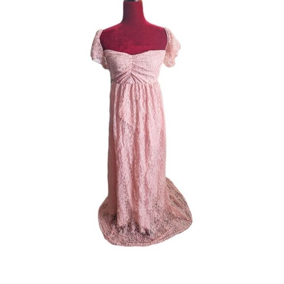 Maternity Pink Carnation Gown Size Small - Picture 4 of 7